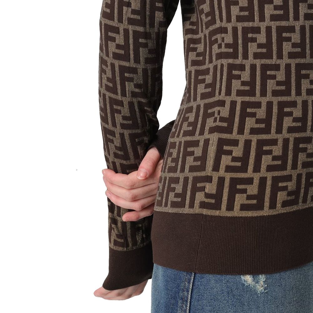 Brown Cotton Sweatshirt