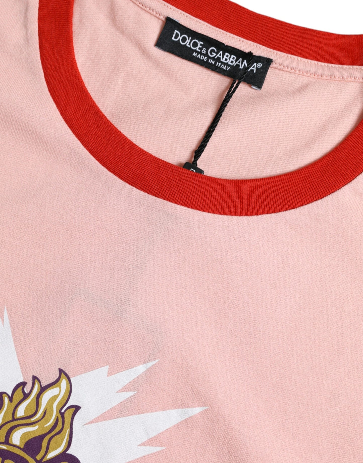 Pink Graphic Print Cotton Crew Neck T-shirt