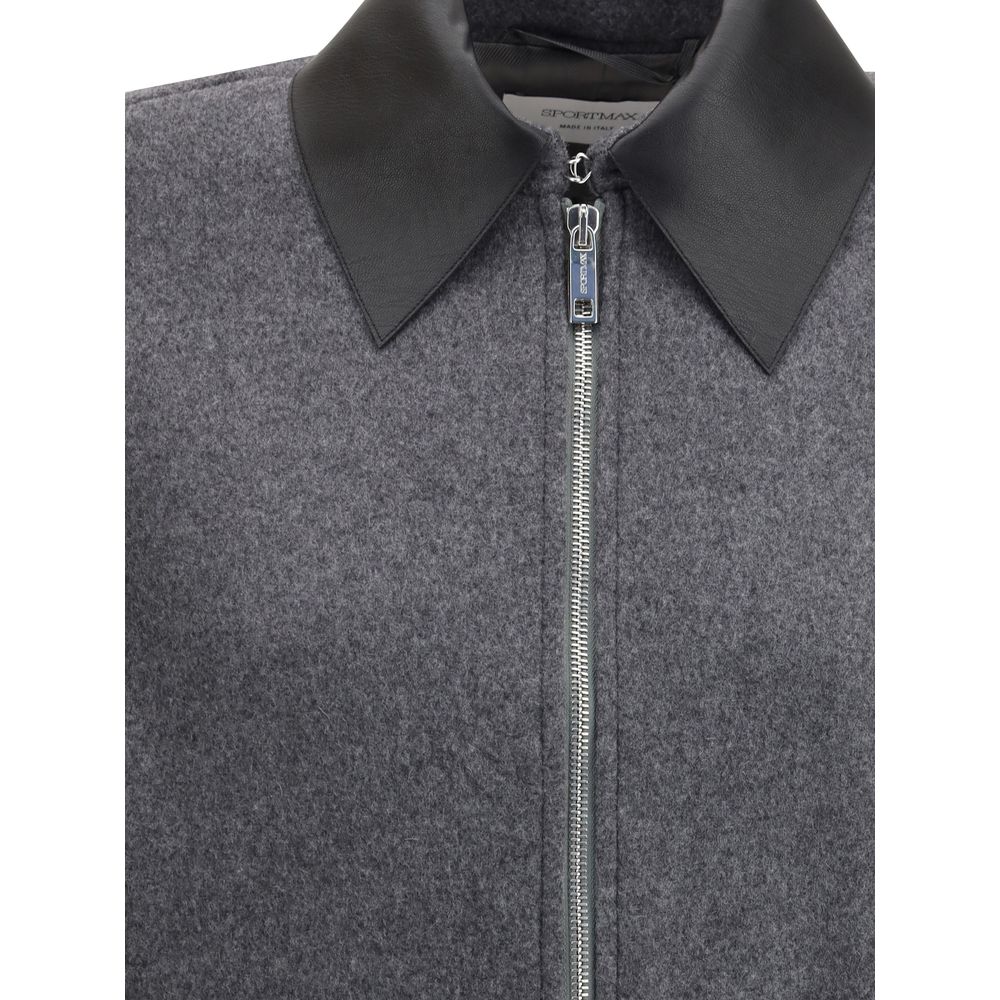 Gray Fleece Wool Coat