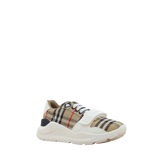 Beige Cotton Athletic Sneakers