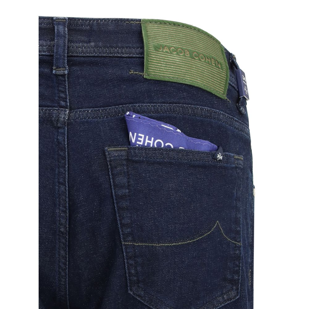 Blue Cotton Slim Fit Jeans