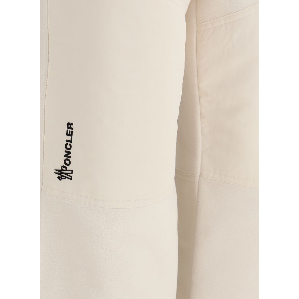 Cream Polyester Joggers (Workout Pants)