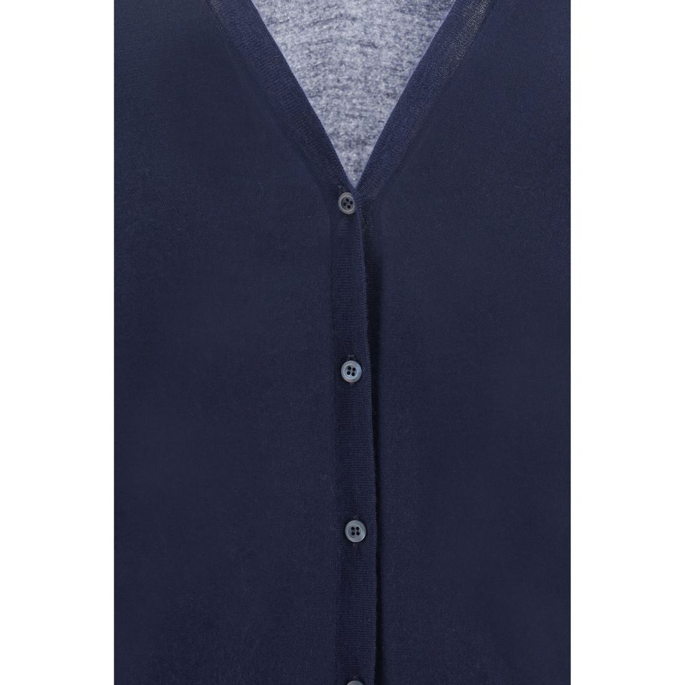 Blue Cashmere Cardigan