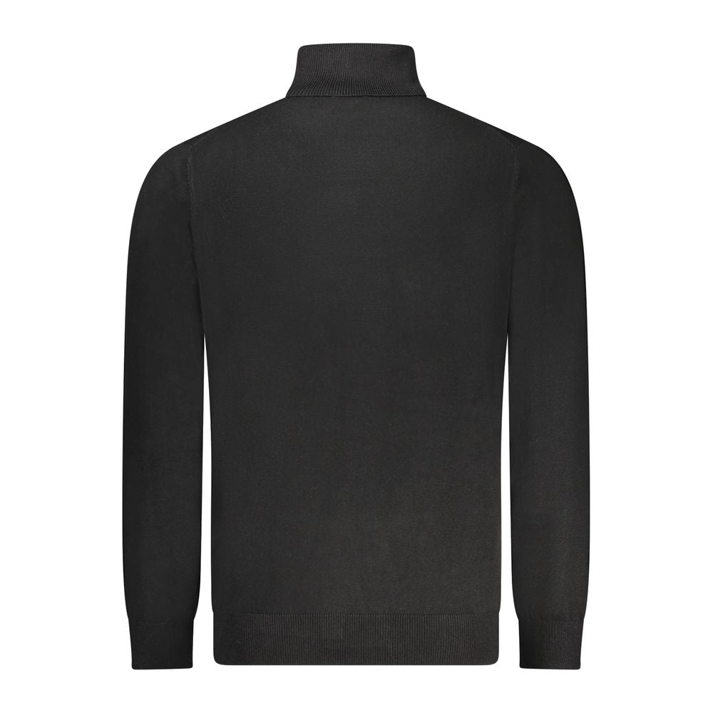 Black Polyester Men Sweater