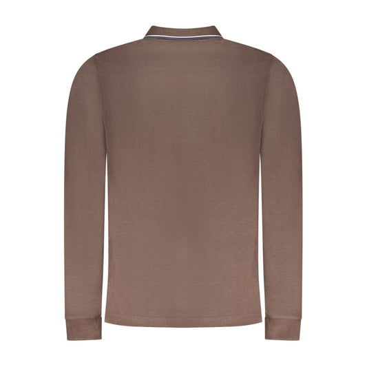 Marrone Cotton Men Polo-Shirt