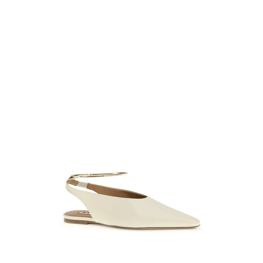 Beige Goatskin Ballet Flats