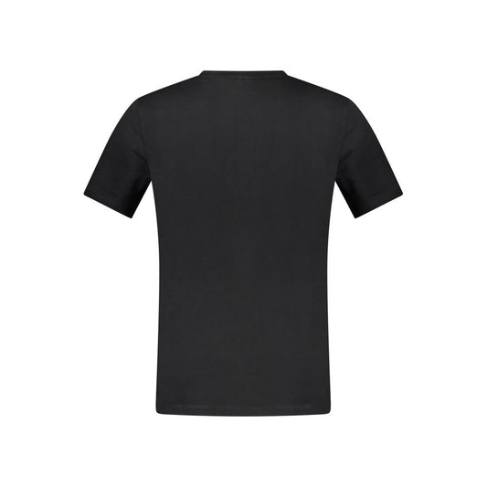 Black Cotton Men T-Shirt