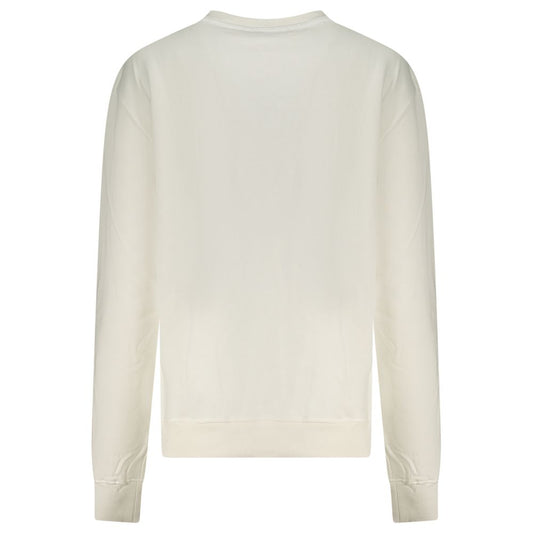 White Cotton Women Sweatshirt