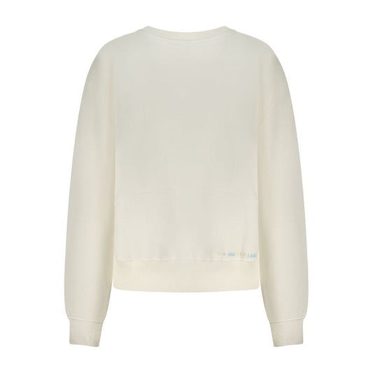 Bianco Cotton Women Sweatshirt