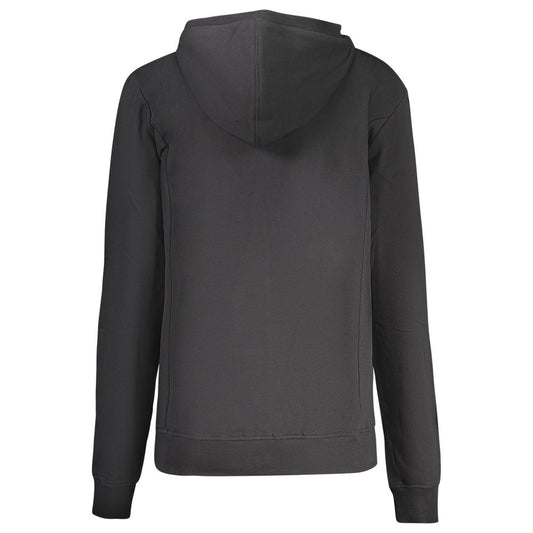 Black Cotton Women Hoodie