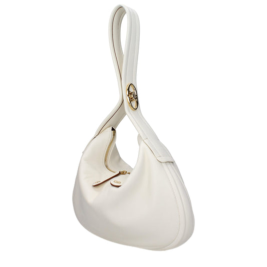 Beige Leather Handbag