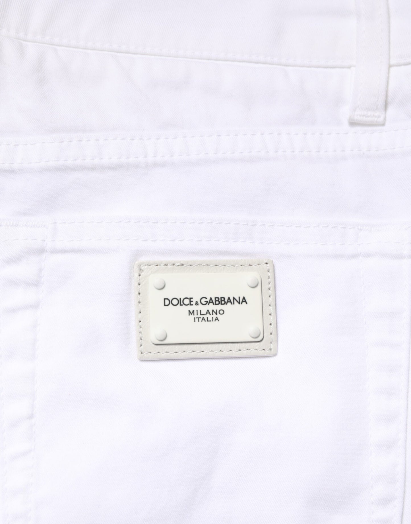 White Cotton Stretch Skinny Denim Men Jeans