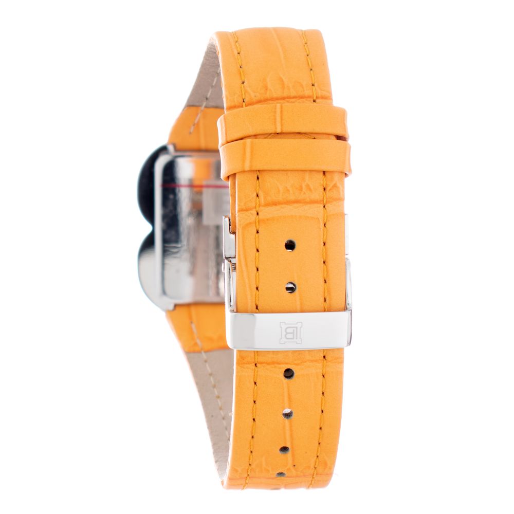 Orange Leather Dress Watch