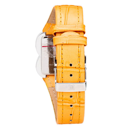 Orange Leather Dress Watch
