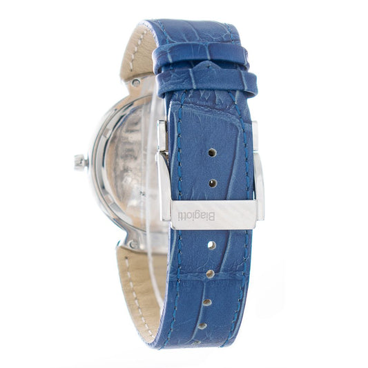 Blue Leather Dress Watch