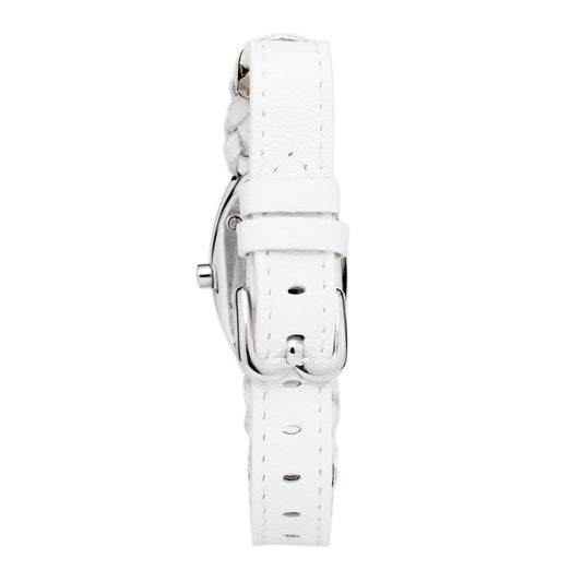 White Leather Dress Watch