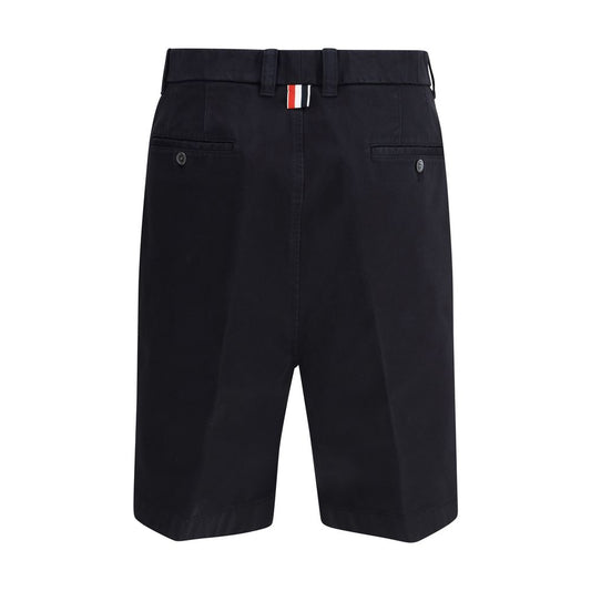 Blue Polyester Bermuda Shorts