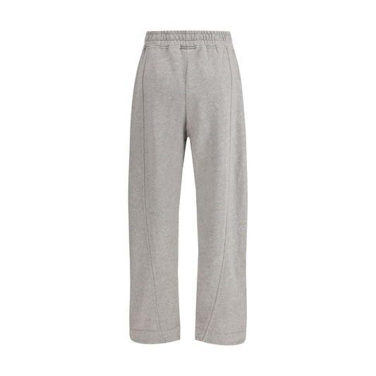 Gray Cotton Casual Pants
