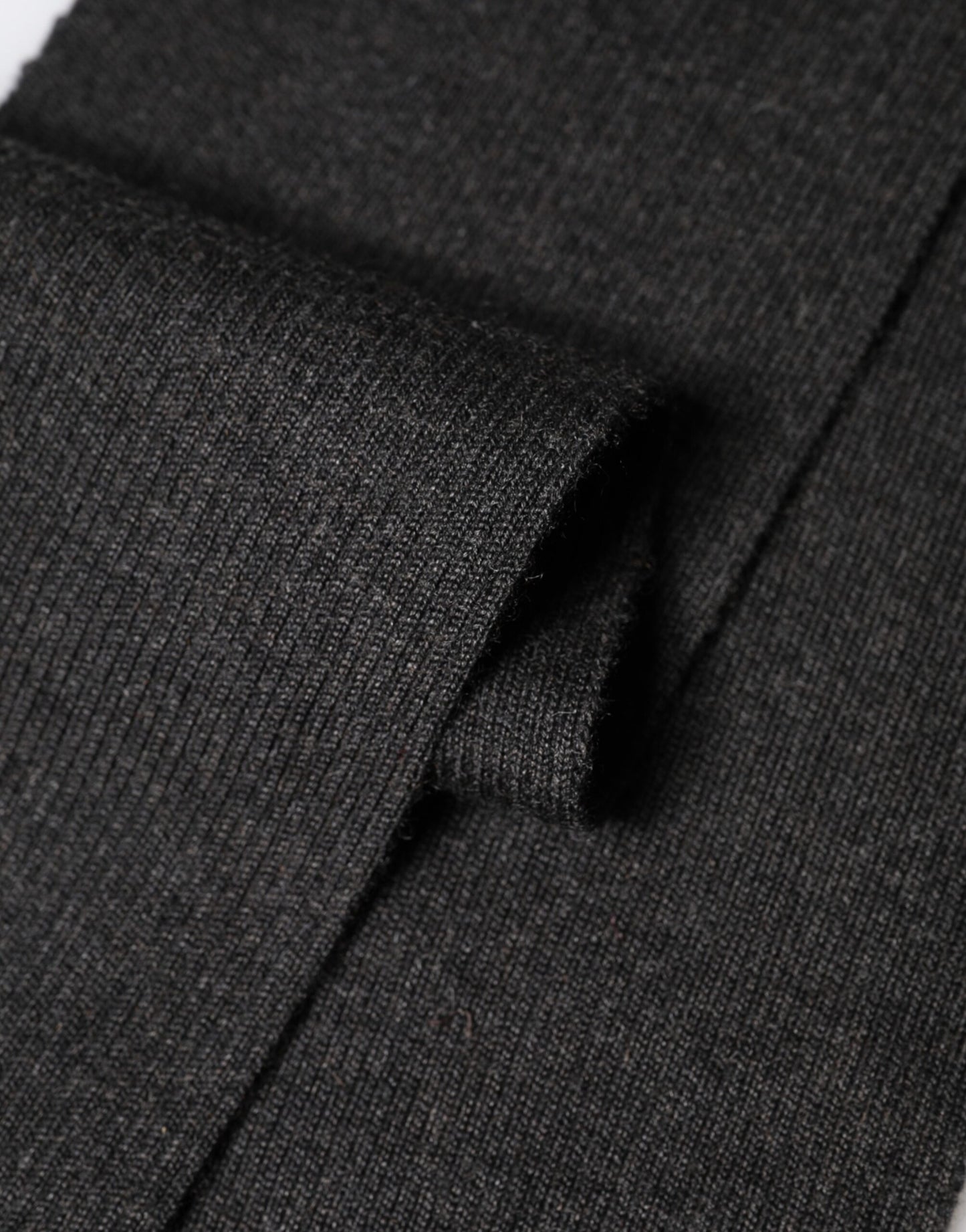 Black Cashmere Knit Neck Wrap Foulard Scarf