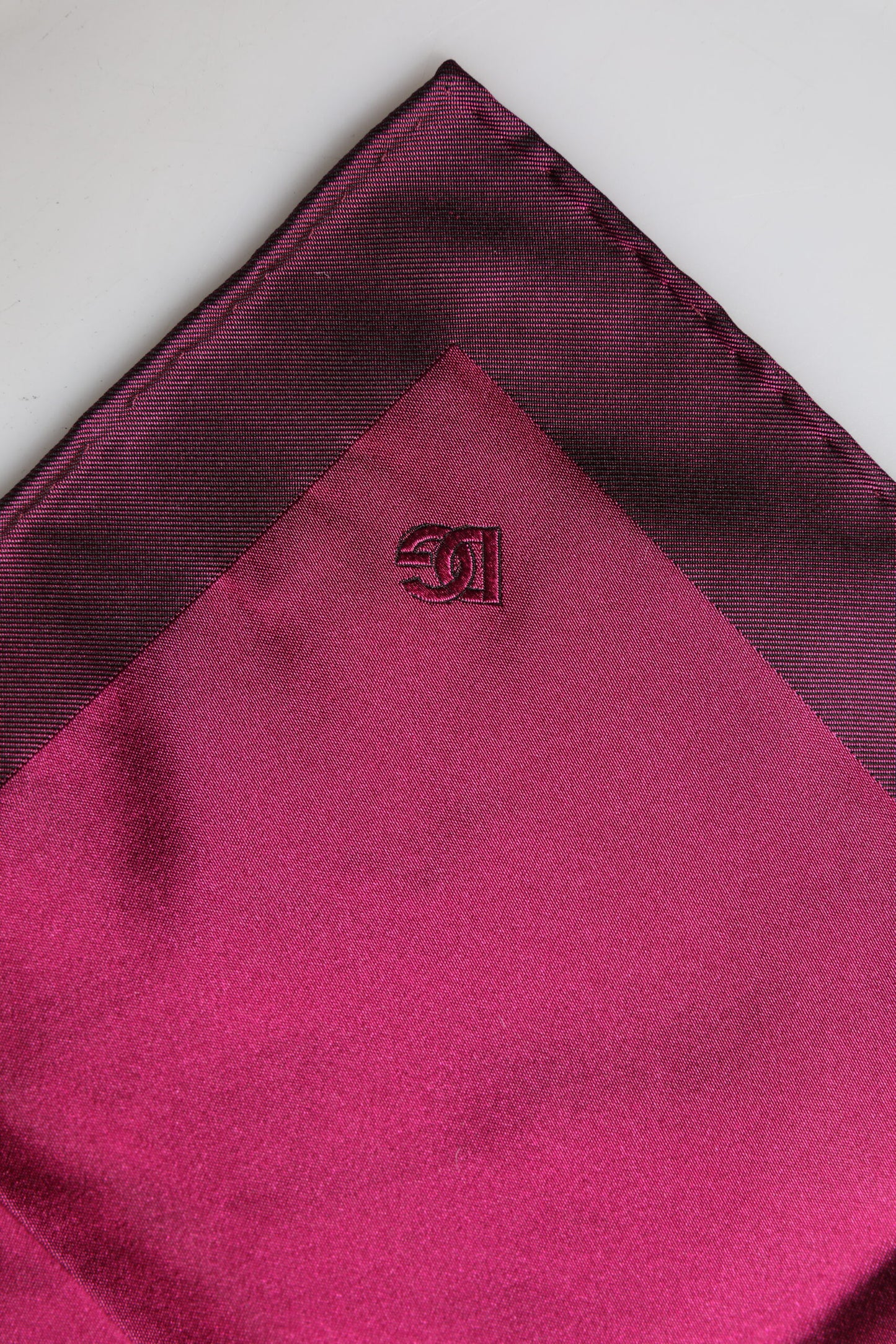 Maroon Silk Lace Stole Square Foulard Scarf