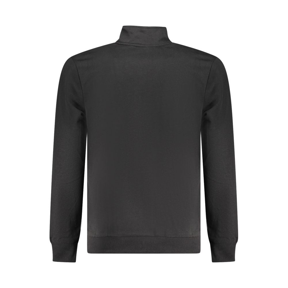 Black Cotton Men Sweatshirt