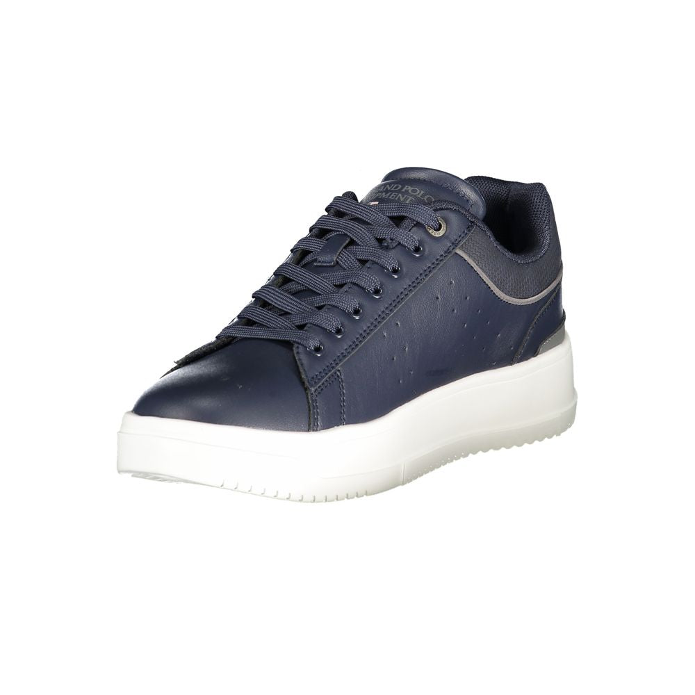 Blue Polyester Sneaker