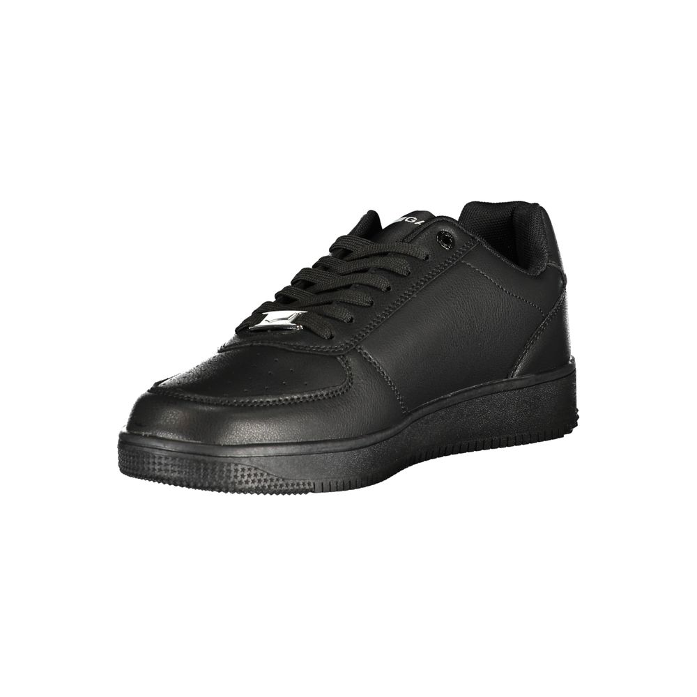 Black Polyurethane Men Sneaker