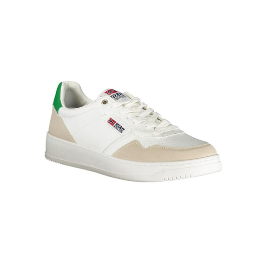 White Polyurethane Men's Sneaker