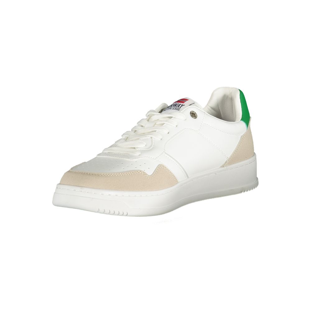 White Polyurethane Men's Sneaker