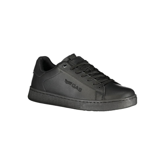 Black Polyurethane Men Sneaker
