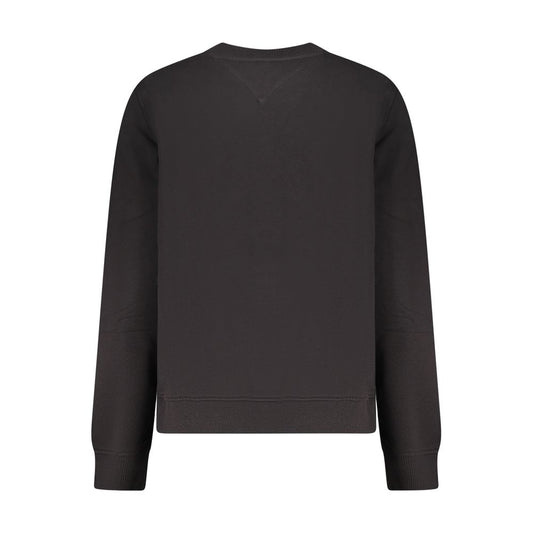 Black Cotton Women Sweatshirt