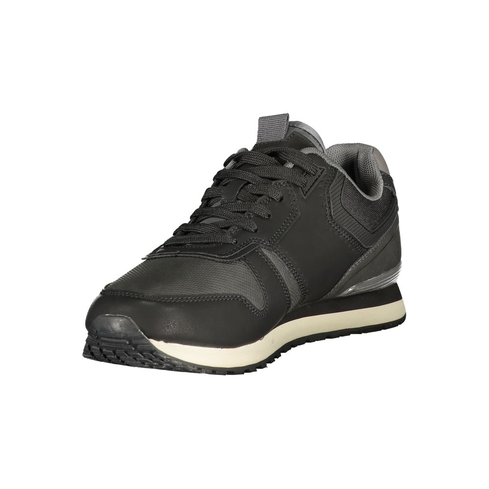 Black Polyester Men Sneaker