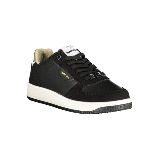 Black Polyurethane Women Sneaker