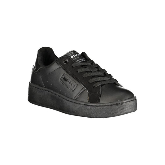 Black Polyurethane Women Sneaker
