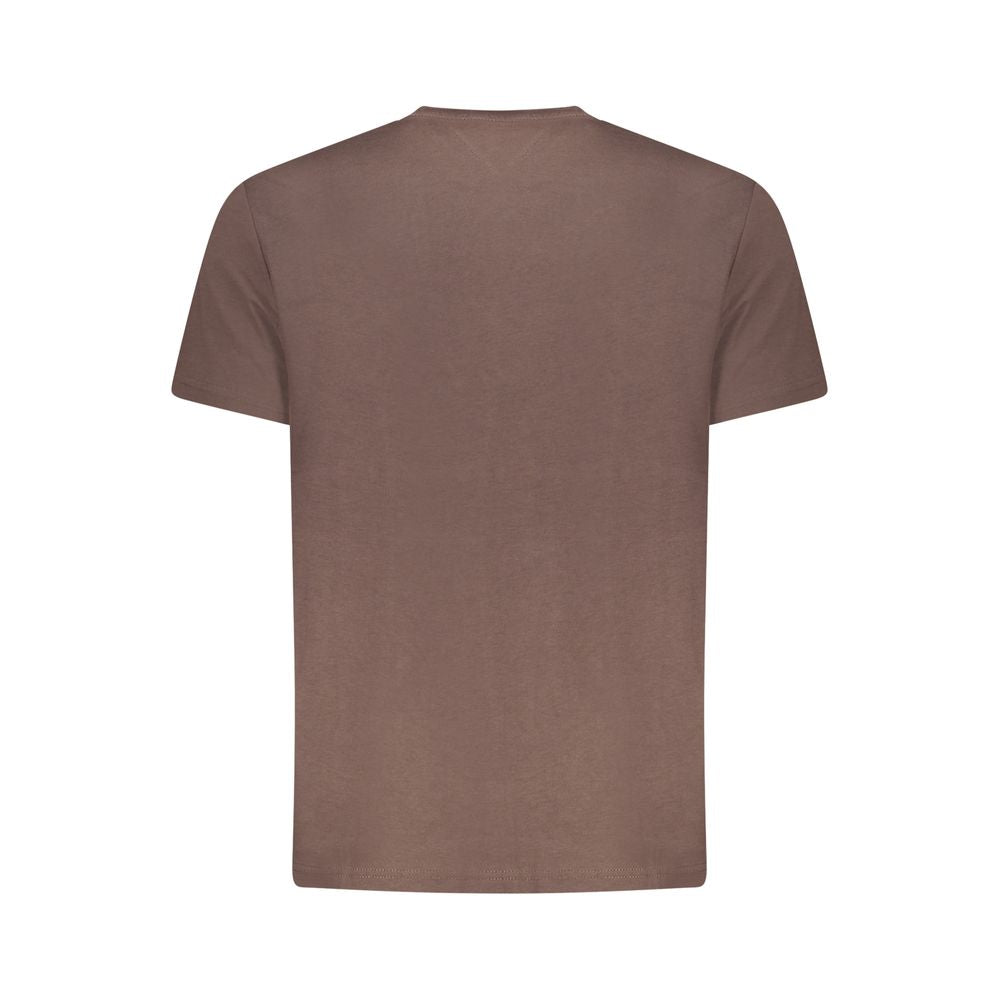 Brown Cotton Men's T-Shirt