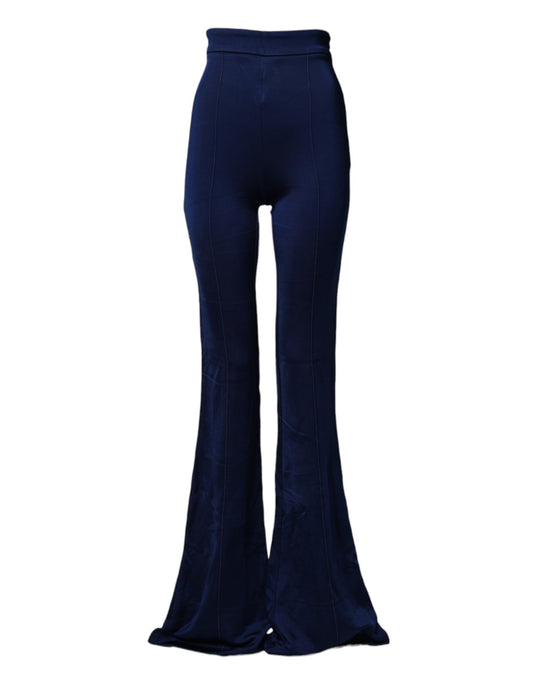Navy Blue HighWaist Flare Leg Trouser Pants