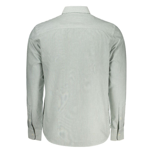 Green Cotton Men Shirt