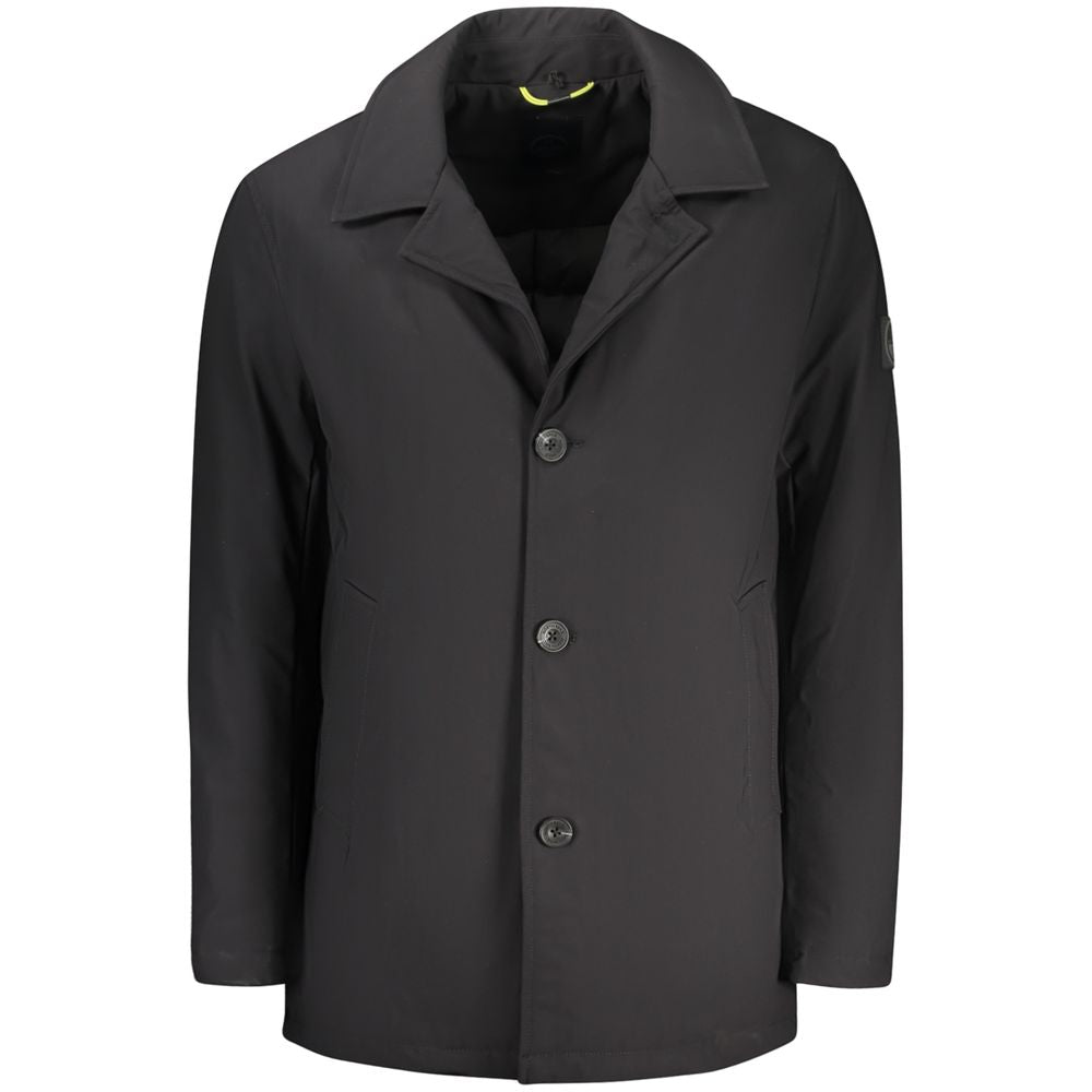 Black Polyester Men's Jacket