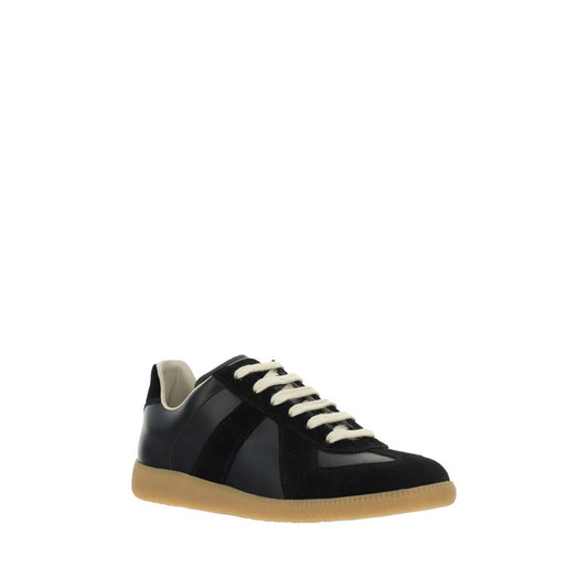 Black Rubber Low Top Sneakers