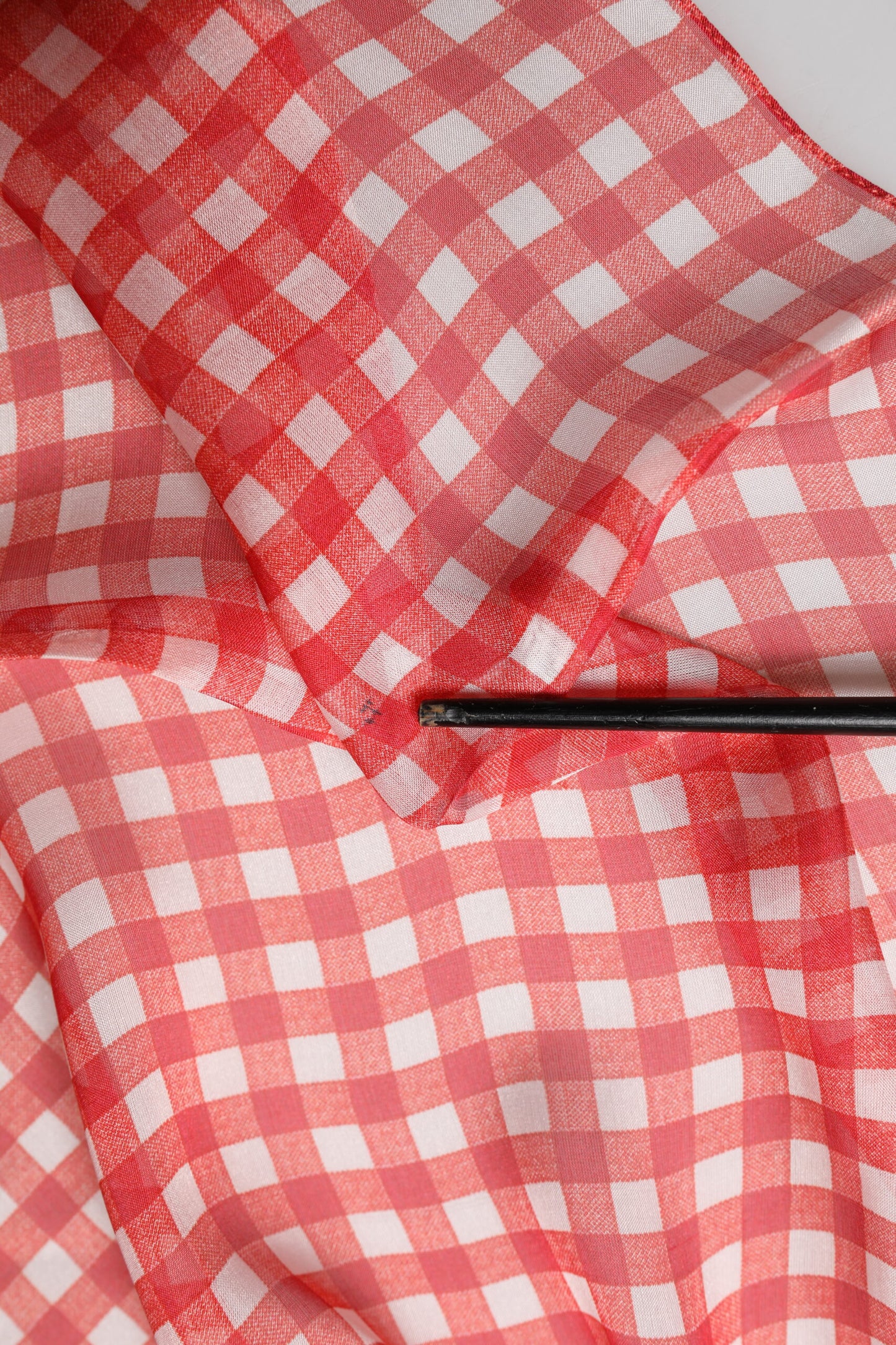 Red Checkered Plaid Neck Wrap Shawl Scarf