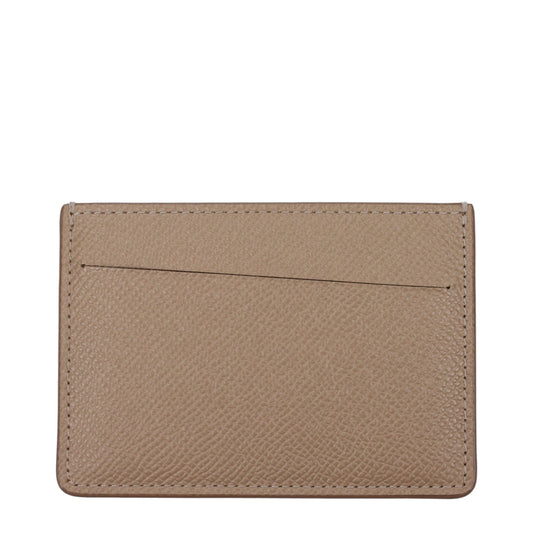 Beige Leather Cardholder