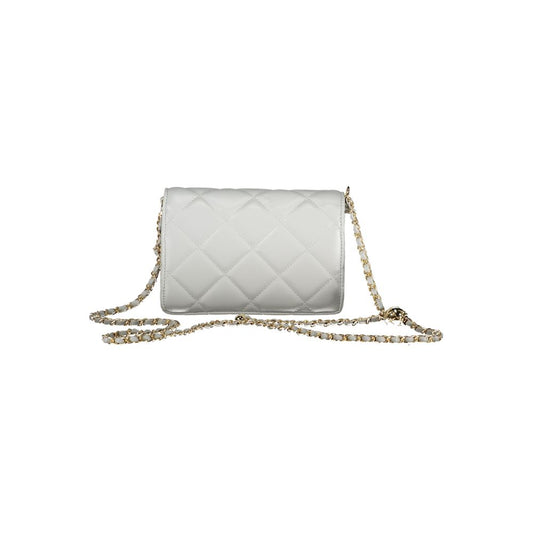 Gray Polyurethane Women's Bag With Adjustable Chain Strap