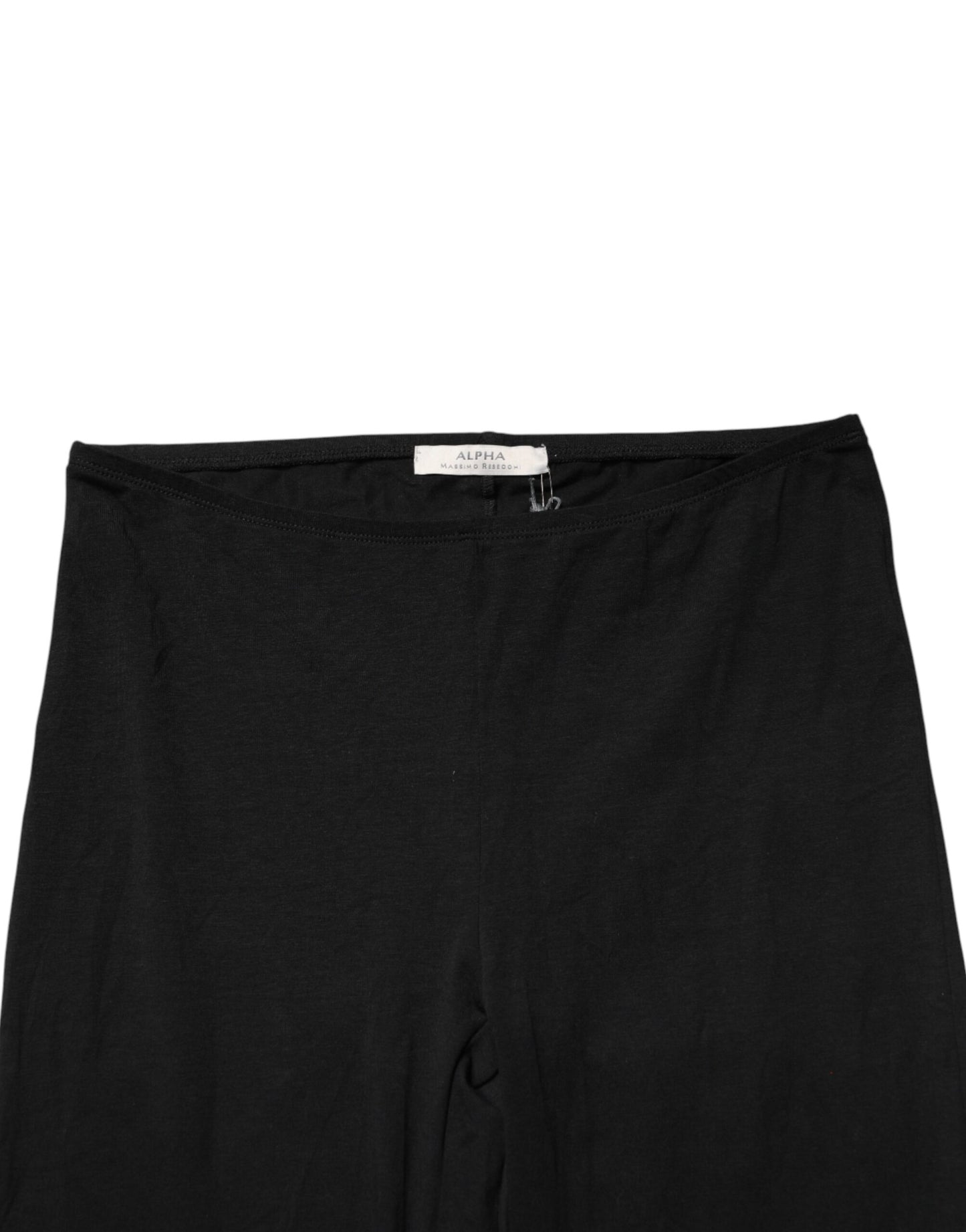 Black Skinny Mid Waist Leggings Cropped Trouser Pants