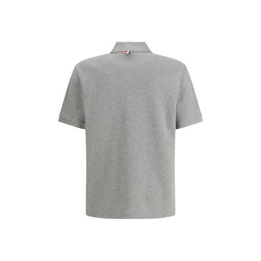Gray Cotton Polo Shirt