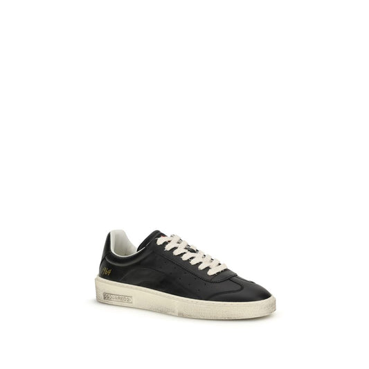 Black Calf Leather Bos Taurus Low Top Sneakers