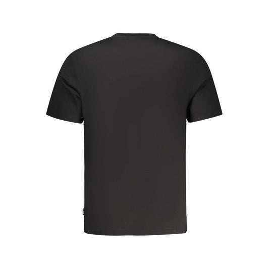 Black Cotton Men T-Shirt