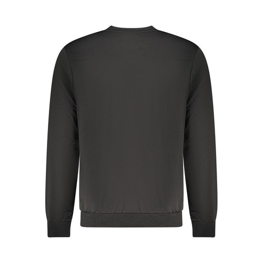 Black Polyester Men Sweatshirt