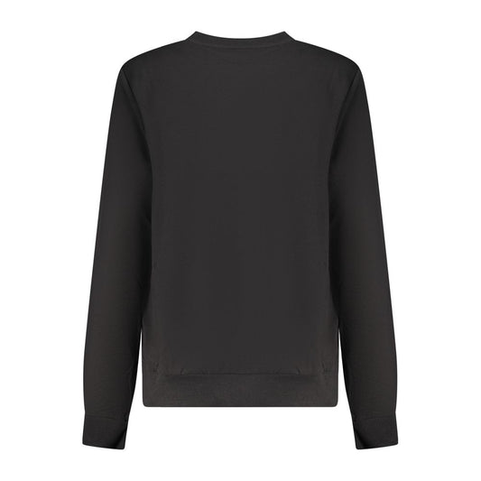 Black Cotton Women Sweatshirt