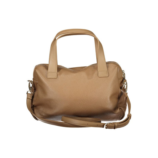 Brown Polyurethane Women's Bag