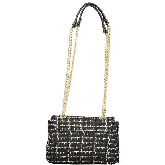 Black Polyurethane Women Handbag